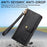 For Samsung Galaxy A55 5G Case Zipper Wallet PU Leather Phone Cover with Hand Strap - Black - 5