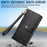 For iPhone 13 Pro Case RFID Blocking Zipper Leather Phone Cover with Wallet Card Slots - Black - 5