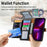 For iPhone 13 Pro Case RFID Blocking Zipper Leather Phone Cover with Wallet Card Slots - Black - 7