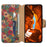 For iPhone X / XS Case Leather Wallet Phone Cover Seasonal Flower Printing - Spring / Green - 2