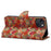 For iPhone 14 Plus Wallet Case Seasonal Flower Printing Phone Leather Cover - Summer / Red - 3