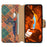 For iPhone XS Max Case Flower Printing Wallet Protective Phone Leather Cover - Winter / Blue - 2