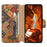 For iPhone 11 Pro Max Floral Phone Case PU Leather Wallet Full Protection Cover - Autumn / Yellow - 2