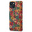 For iPhone 14 Phone Case Wallet Stand Four Season Flower Flip Leather Cover - Spring / Green - 6