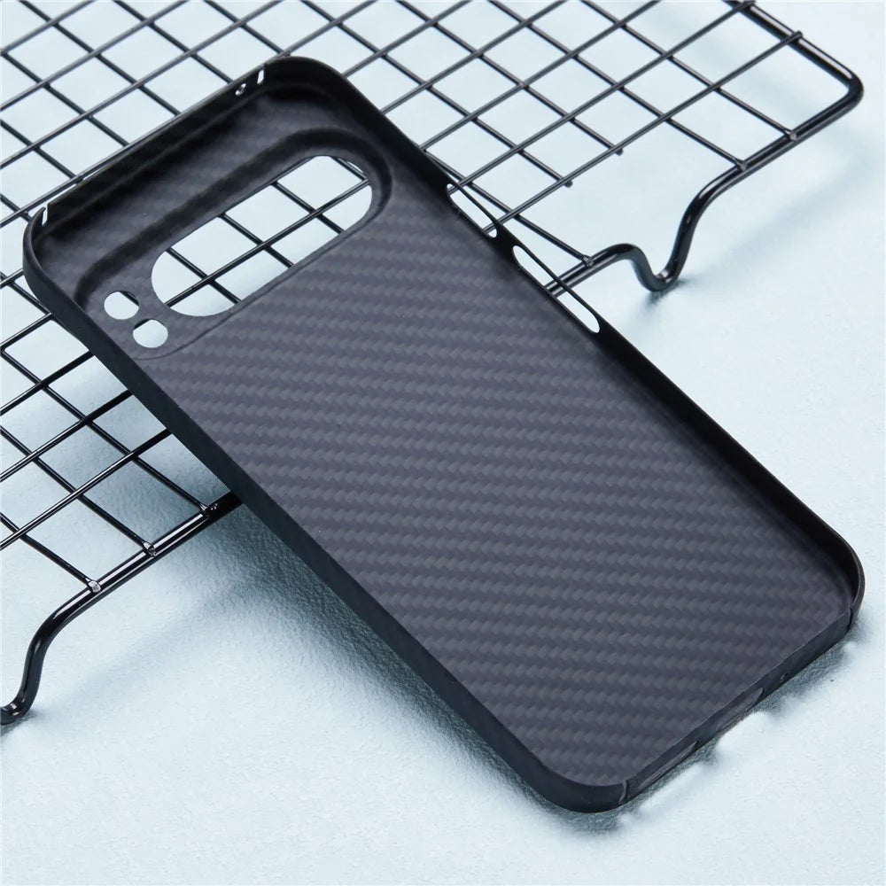 For Google Pixel 9 Pro Case 1500D Coarse Texture Aramid Fiber Precise Lens Cutout Phone Shell - Black - 3
