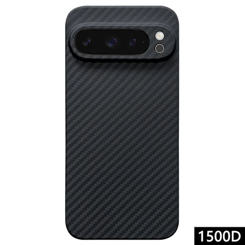 For Google Pixel 9 Pro Case Anti-Scratch Aramid Fiber Cell Phone Cover (Precise Lens Cutout) - Black - 1