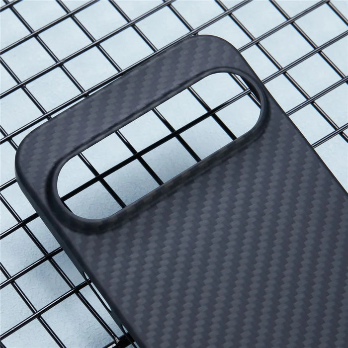 For Google Pixel 9 Pro Cases 1500D Coarse Texture Aramid Fiber Black Phone Cover with Big Lens Cutout - 4
