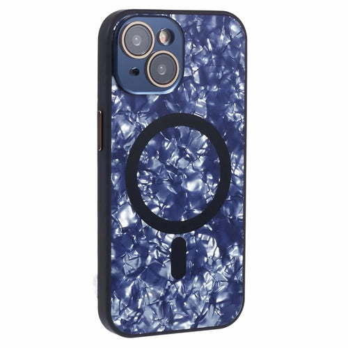 YUX Series For iPhone 15 Case Cracked Ice Pattern TPU+Acrylic Phone Cover Compatible with MagSafe (Precise Lens Cutout) - Black - 1