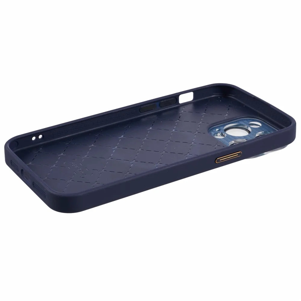YUX Series For 	iPhone 12 Pro 6.1 inch Cell Phone Cases Cracked Ice Pattern Scratch-proof Shell Compatible with MagSafe - Blue - 5