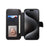 E1 For iPhone 15 Pro Max Case Leather Wallet Magnetic Smartphone Cover Compatible with MagSafe - Black - 2