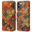 For iPhone 11 Pro Leather Case Floral Printing Stand Wallet Phone Cover - Autumn / Yellow - 1