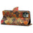 For iPhone 11 Pro Leather Case Floral Printing Stand Wallet Phone Cover - Autumn / Yellow - 3