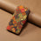 For iPhone 11 Pro Leather Case Floral Printing Stand Wallet Phone Cover - Autumn / Yellow - 7