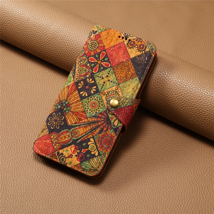 For iPhone 11 Pro Leather Case Floral Printing Stand Wallet Phone Cover - Autumn / Yellow - 7