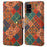 For Samsung Galaxy A51 4G SM-A515 Case Floral Pattern PU Leather Wallet Phone Cover - Winter / Blue - 1