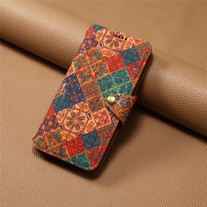For Samsung Galaxy A51 4G SM-A515 Case Floral Pattern PU Leather Wallet Phone Cover - Winter / Blue - 7