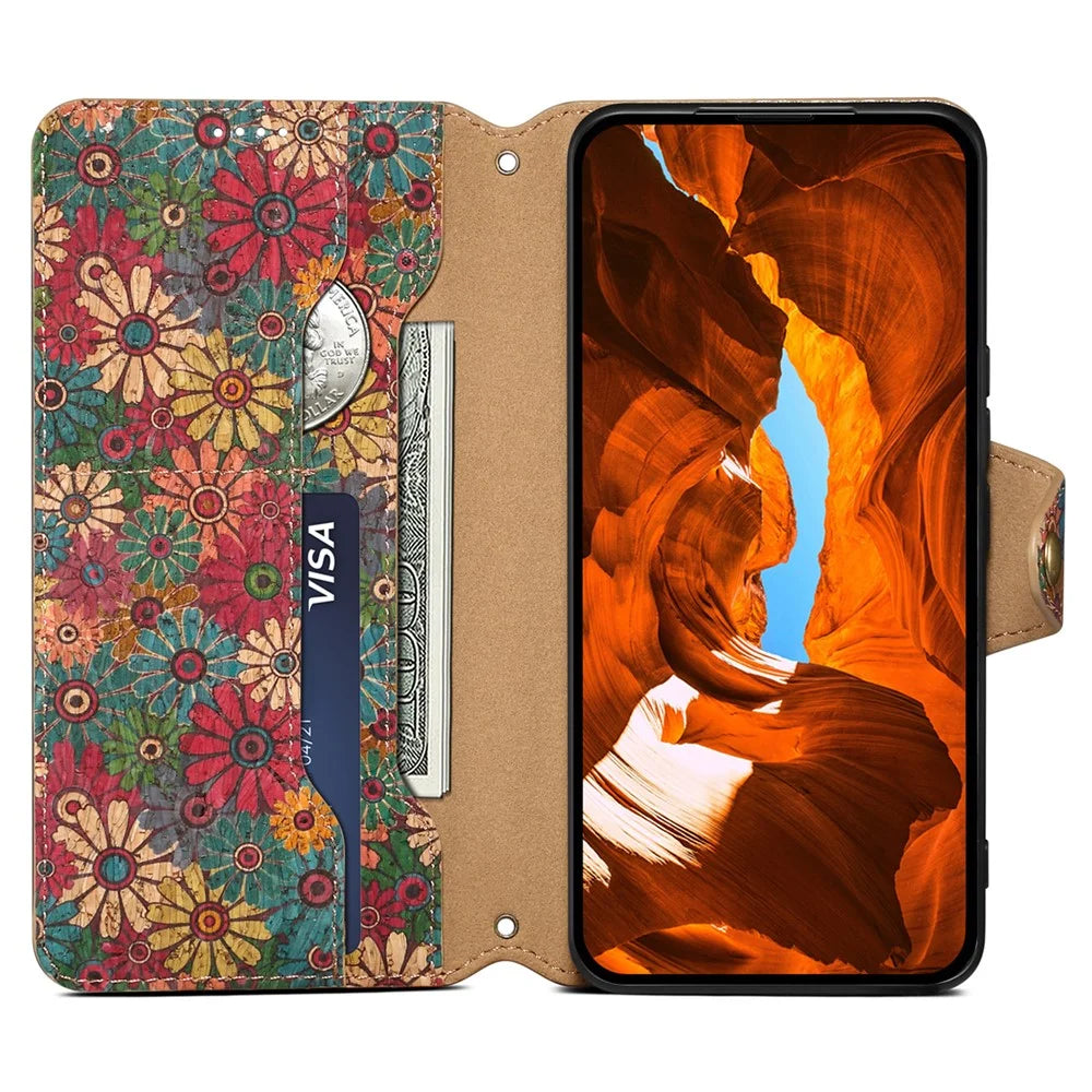 For iPhone 7 / 8 4.7 inch / SE (2020) / SE (2022) Leather Cover Floral Printing Shockproof Wallet Phone Case with Stand - Spring / Green - 2