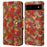 For Google Pixel 6a Wallet Case Pattern Printing Leather Phone Case with Stand - Summer / Red - 1