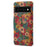 For Google Pixel 6 Pro 5G Leather Cover Floral Printing Drop-Proof Wallet Phone Case with Stand - Spring / Green - 6