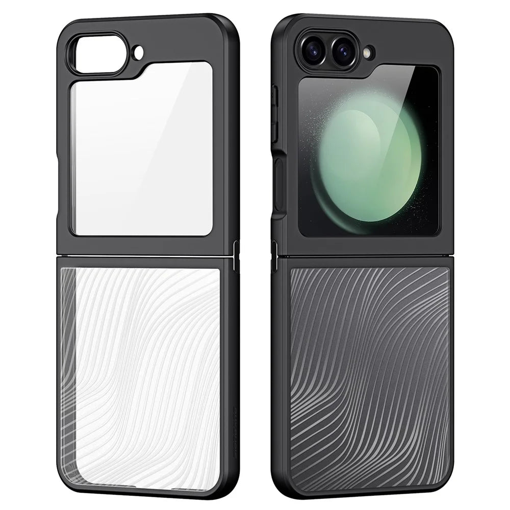 DUX DUCIS Aimo Series For Samsung Galaxy Z Flip7 FE 5G / Z Flip6 5G Black Case Drop Proof TPU+PC Phone Cover (REACH Certification) - 2