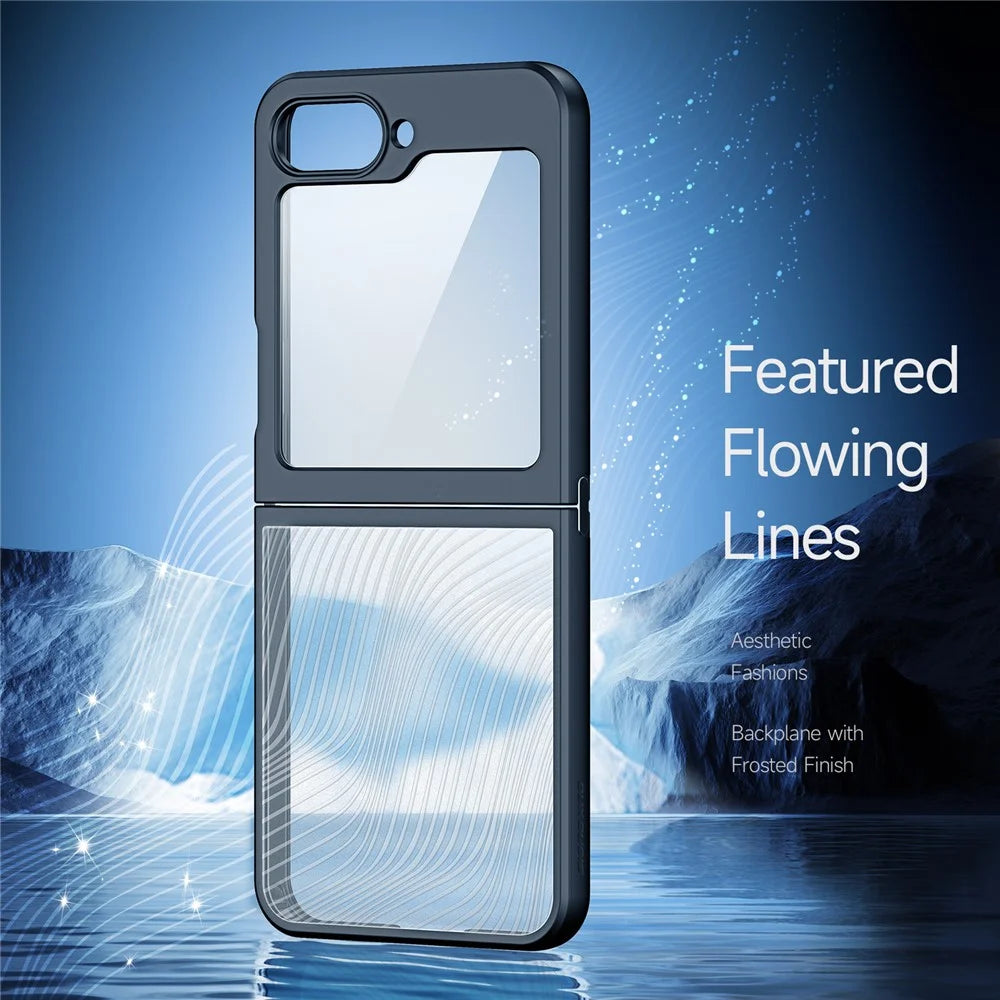 DUX DUCIS Aimo Series For Samsung Galaxy Z Flip7 FE 5G / Z Flip6 5G Black Case Drop Proof TPU+PC Phone Cover (REACH Certification) - 5