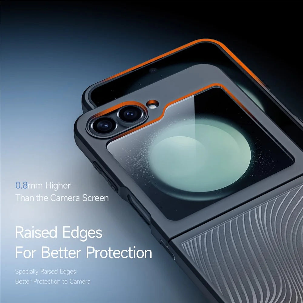 DUX DUCIS Aimo Series For Samsung Galaxy Z Flip7 FE 5G / Z Flip6 5G Black Case Drop Proof TPU+PC Phone Cover (REACH Certification) - 7