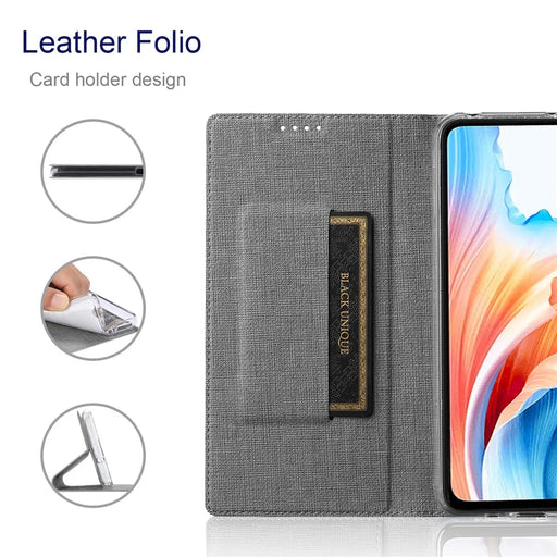 VILI DMX Series For OnePlus 12 5G Case with Card Holder Slot Leather Stand Phone Cover - Grey - 2