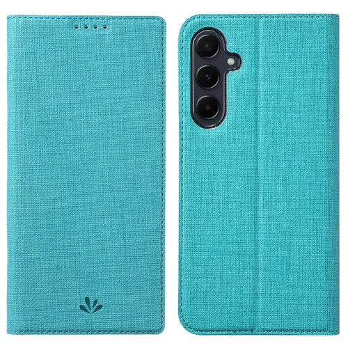 VILI DMX Series For Samsung Galaxy A35 5G Case Flip Shockproof PU Leather Card Holder Phone Cover - Blue - 1