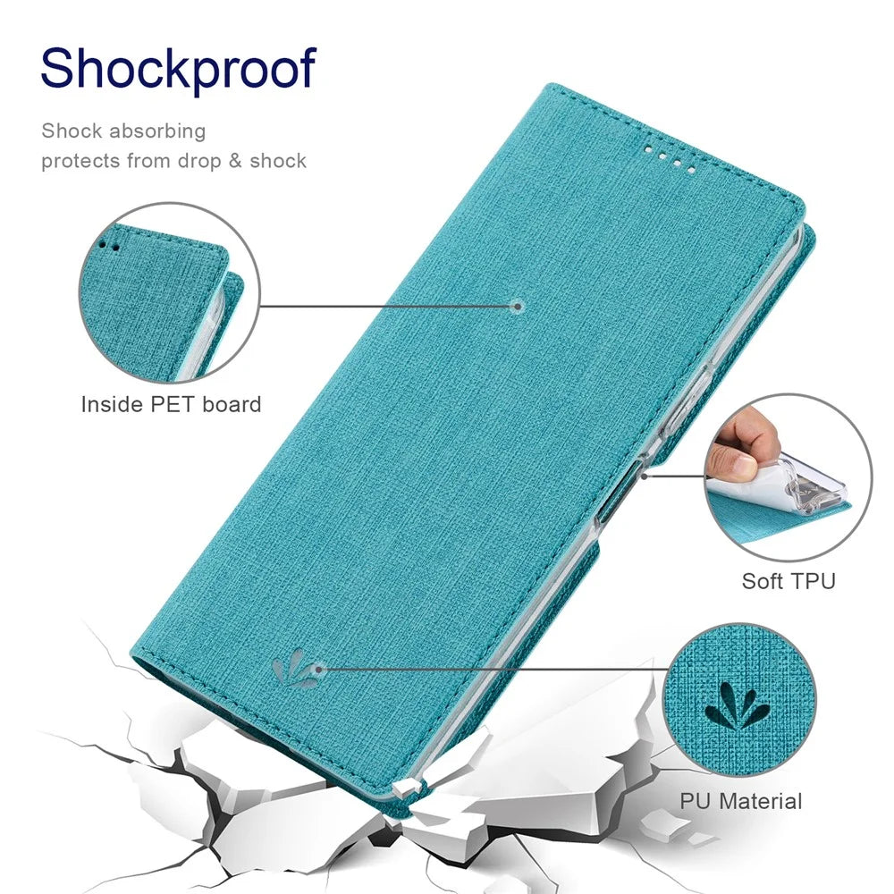 VILI DMX Series For Samsung Galaxy A35 5G Case Flip Shockproof PU Leather Card Holder Phone Cover - Blue - 6