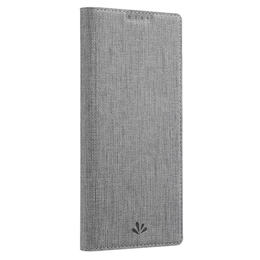 VILI DMX Series For Samsung Galaxy A55 5G Case PU Leather Card Holder Stand View Phone Cover - Grey - 7
