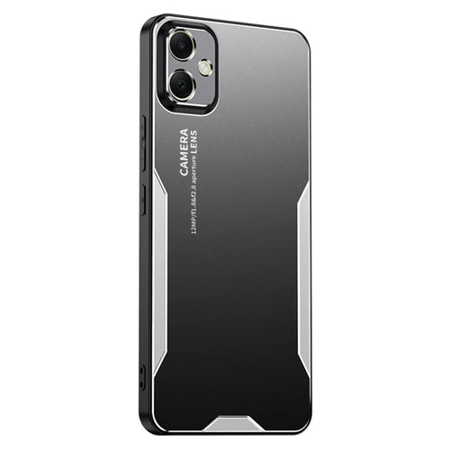 For Samsung Galaxy A05 4G Anti-Scratch Case Aluminum Alloy+TPU+PC Hybrid Phone Cover - Silver - 1