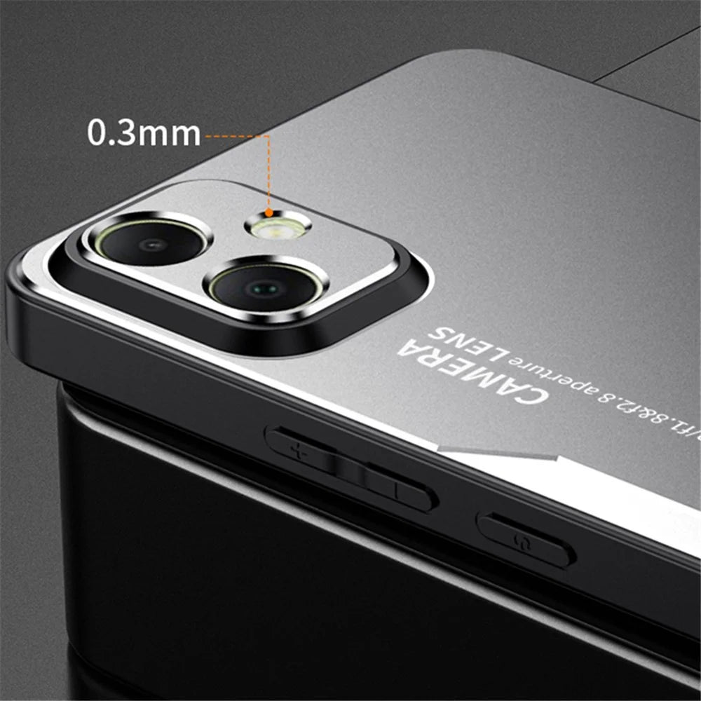 For Samsung Galaxy A05 4G Anti-Scratch Case Aluminum Alloy+TPU+PC Hybrid Phone Cover - Silver - 2