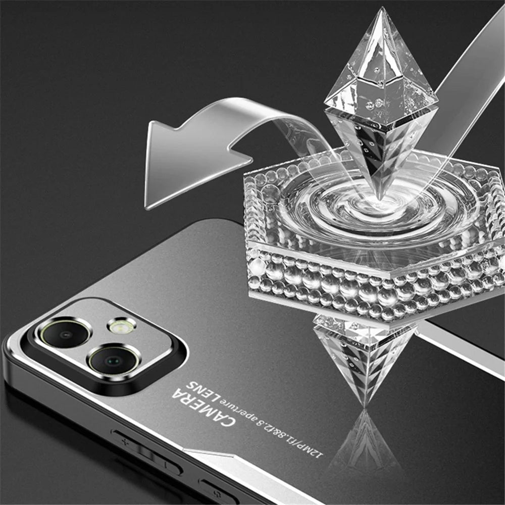 For Samsung Galaxy A05 4G Anti-Scratch Case Aluminum Alloy+TPU+PC Hybrid Phone Cover - Silver - 4