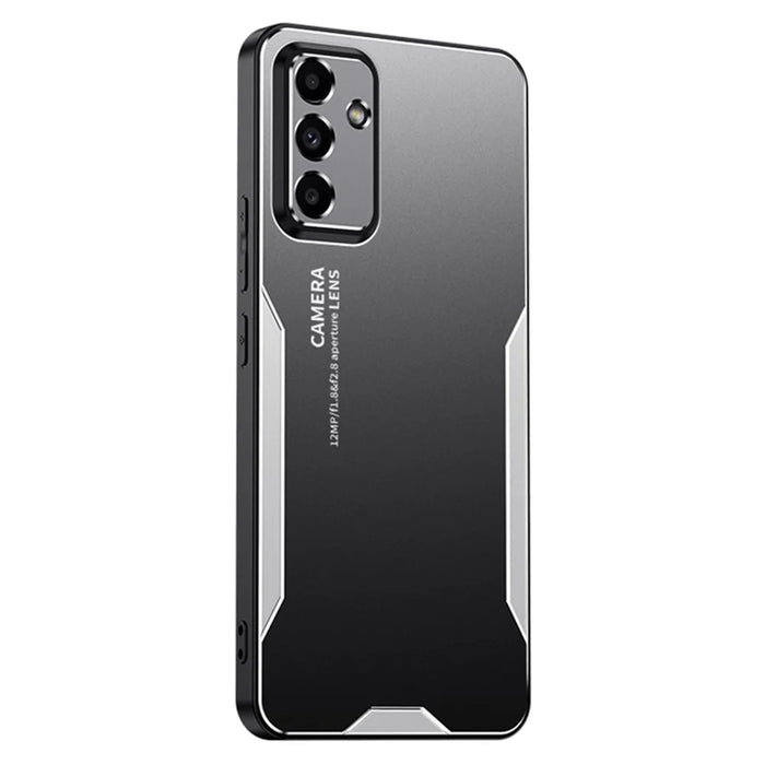 For Samsung Galaxy A35 5G Shockproof Case Aluminum Alloy+TPU+PC Hybrid Phone Cover - Silver - 1