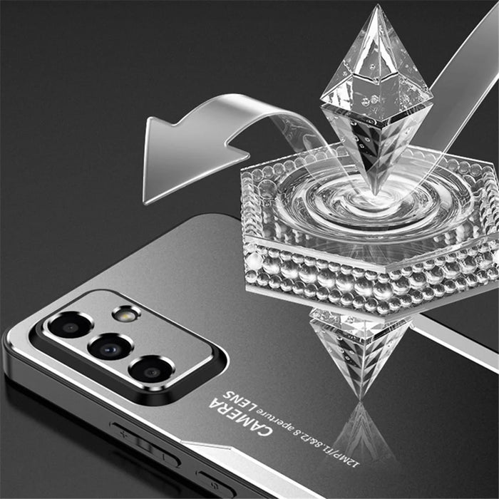 For Samsung Galaxy A35 5G Shockproof Case Aluminum Alloy+TPU+PC Hybrid Phone Cover - Silver - 4