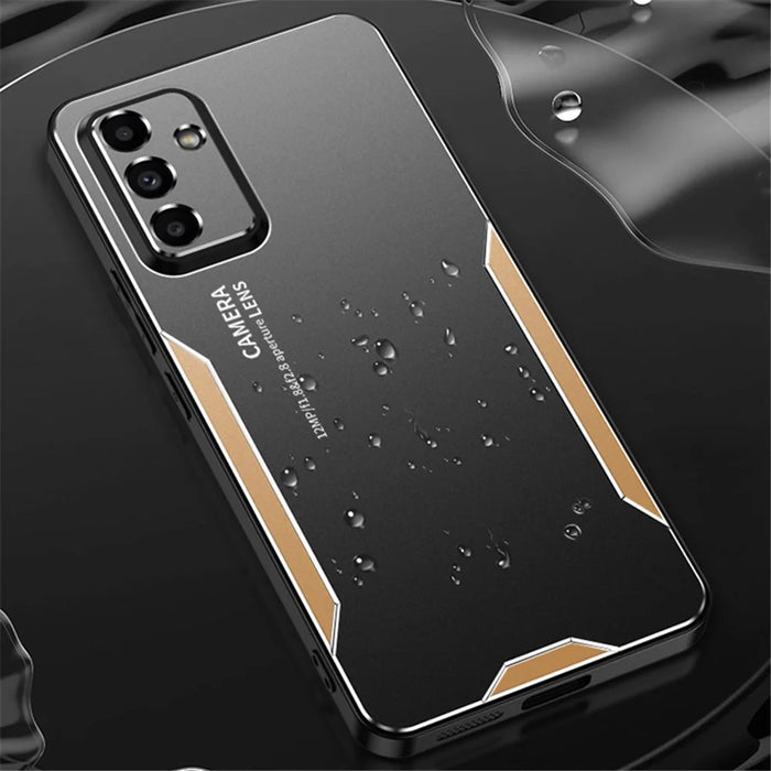 For Samsung Galaxy A35 5G Shockproof Case Aluminum Alloy+TPU+PC Hybrid Phone Cover - Silver - 5