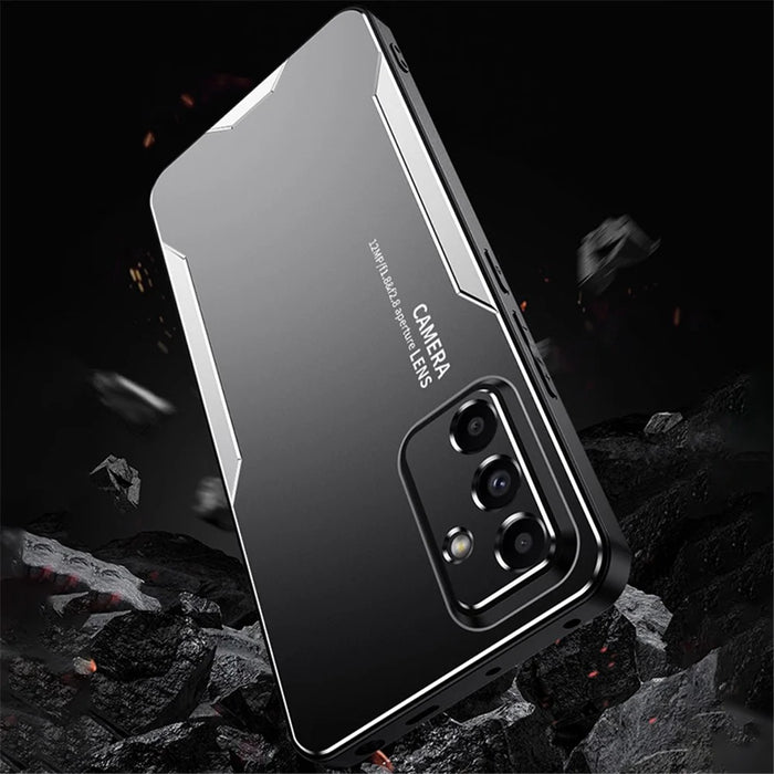 For Samsung Galaxy A35 5G Shockproof Case Aluminum Alloy+TPU+PC Hybrid Phone Cover - Silver - 6