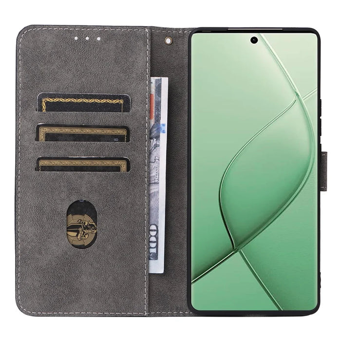 For TECNO Spark 20 Pro+ KJ7 Case with Hand Strap RFID Blocking Wallet Leather Cover - Green - 2