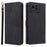 For Asus Zenfone 11 Ultra 5G Case with Strap RFID Blocking Wallet Phone Leather Cover - Black - 1