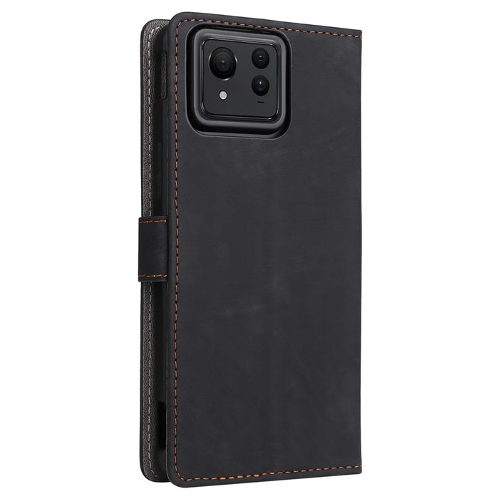 For Asus Zenfone 11 Ultra 5G Case with Strap RFID Blocking Wallet Phone Leather Cover - Black - 7