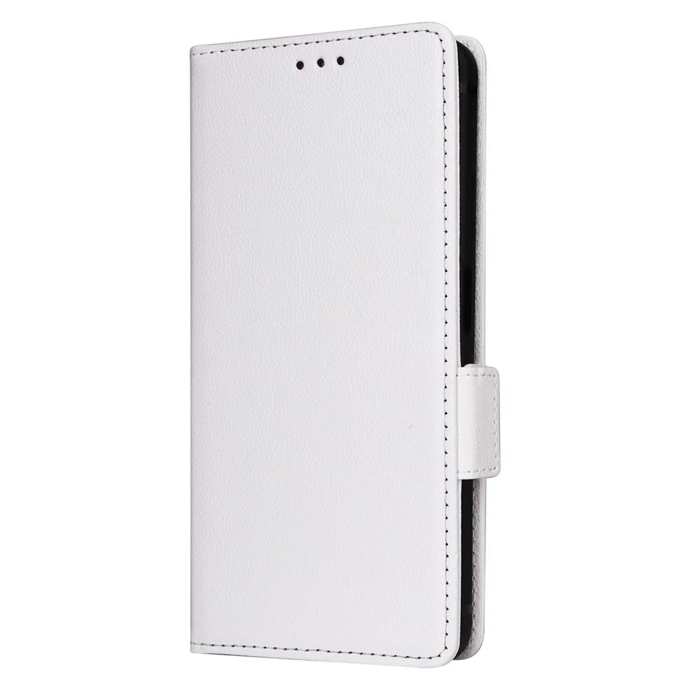 For Realme Narzo 70x 5G / C65 5G / Narzo N65 5G / 13 5G / 12 5G / 12x 5G Case with Strap Litchi Texture PU Leather Wallet Phone Cover - White - 7