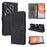 For TECNO Camon 30 Premier 5G CL9 Case Leather RFID Blocking Protection Phone Cover with Strap - Black - 5