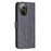 BINFEN COLOR For Realme C67 4G Phone Cases Wallet Stand Geometry Imprint Leather Cover - Black - 5