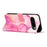 For Google Pixel 9 Pro XL Case with Strap Marble Pattern Leather Phone Cover Card Holder - Pink+Purple+Gold LS001 - 3
