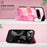 For Google Pixel 9 Pro XL Case with Strap Marble Pattern Leather Phone Cover Card Holder - Pink+Purple+Gold LS001 - 6