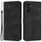 For Samsung Galaxy A34 5G Leather Case Solid Color Stand Wallet Cellphone Shell - Black - 1