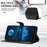 For Samsung Galaxy A34 5G Leather Case Solid Color Stand Wallet Cellphone Shell - Black - 3