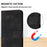 For Samsung Galaxy A34 5G Leather Case Solid Color Stand Wallet Cellphone Shell - Black - 5