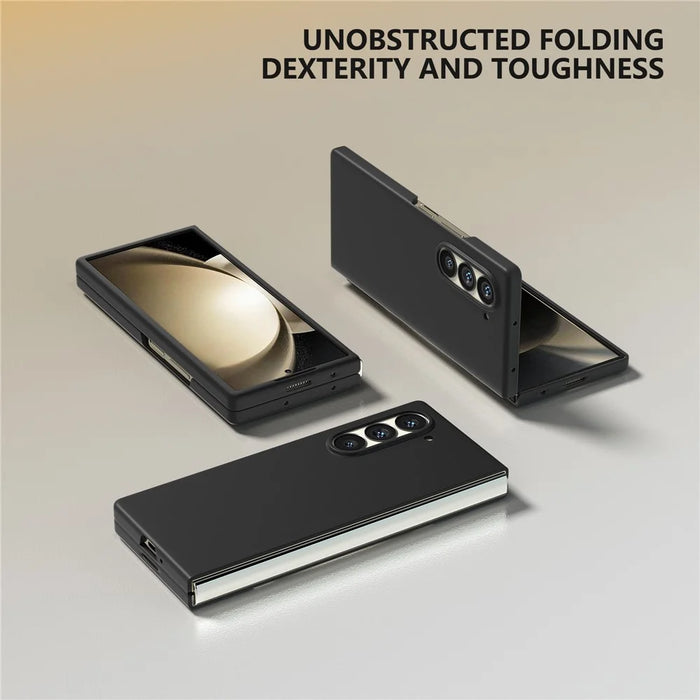 For Samsung Galaxy Z Fold6 5G PC Case Skin-touch Anti-scratch Folding Phone Cover - Black - 2