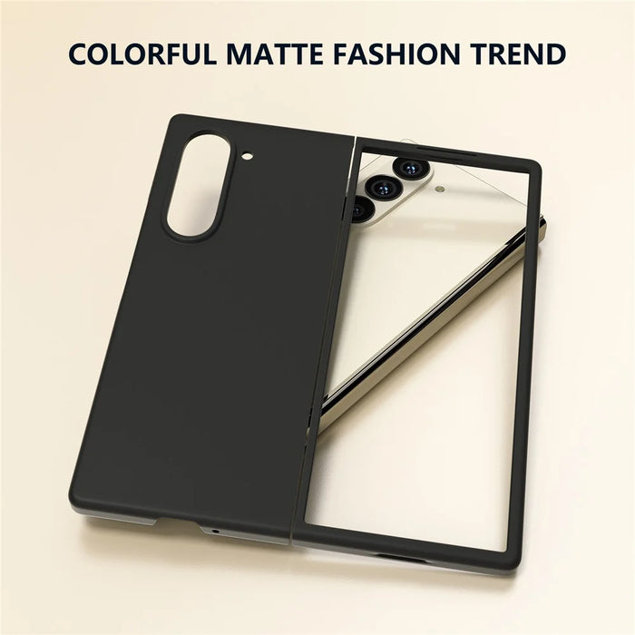 For Samsung Galaxy Z Fold6 5G PC Case Skin-touch Anti-scratch Folding Phone Cover - Black - 3